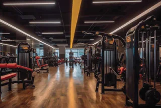 Modern gym at Aatman Ventures Palm Beach residential project Seawoods
